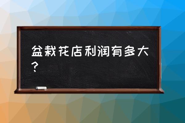 盆栽零售店一天可以赚多少钱 盆栽花店利润有多大？