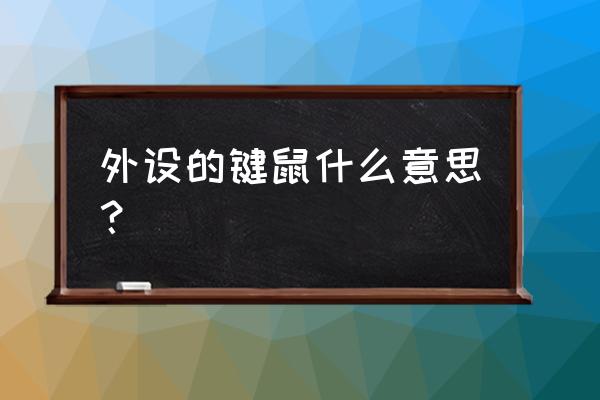 键盘松鼠什么意思 外设的键鼠什么意思？