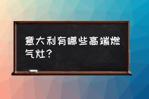 进口家用厨房灶有哪些品牌 意大利有哪些高端燃气灶？