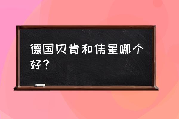 德国贝肯水管是原装进口的吗 德国贝肯和伟星哪个好？