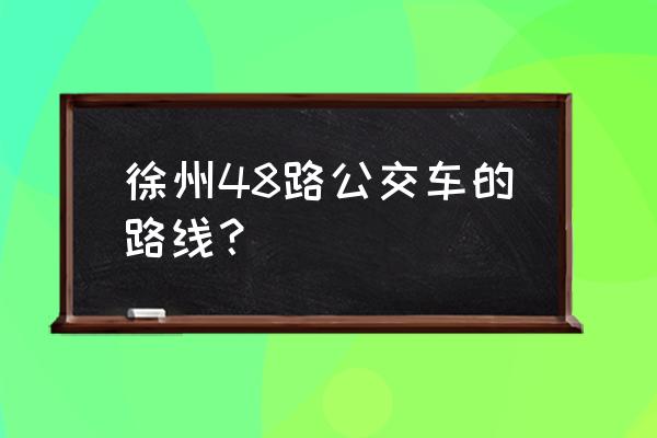 几路车到徐州金地商都 徐州48路公交车的路线？