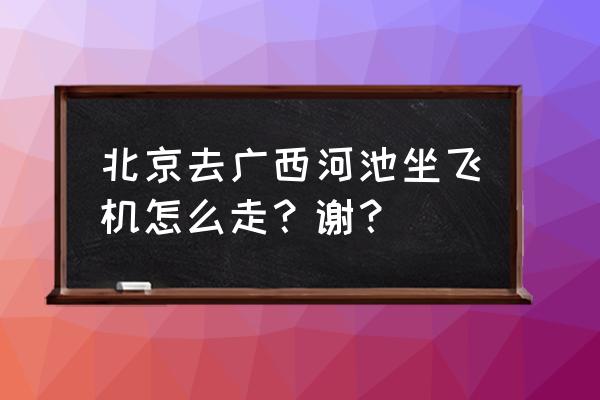 北京到广西河池怎么换乘 北京去广西河池坐飞机怎么走？谢？