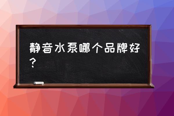 汽车电子水泵排行榜前十名 静音水泵哪个品牌好？