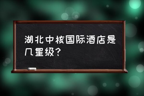 沉湖湿地公园旅游攻略图 湖北中核国际酒店是几星级？