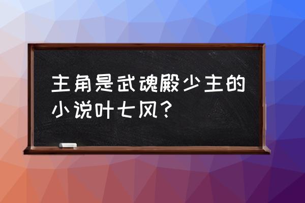 封印者至高之翼活动持续多久 主角是武魂殿少主的小说叶七风？