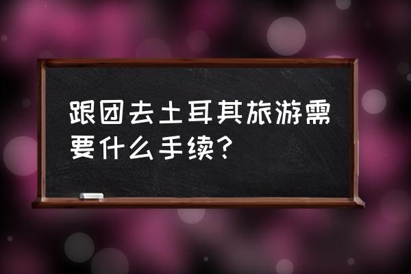 土耳其留学签证办理流程及费用 跟团去土耳其旅游需要什么手续？