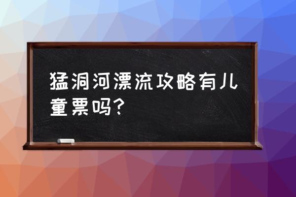 漂流世界完美攻略合集 猛洞河漂流攻略有儿童票吗？