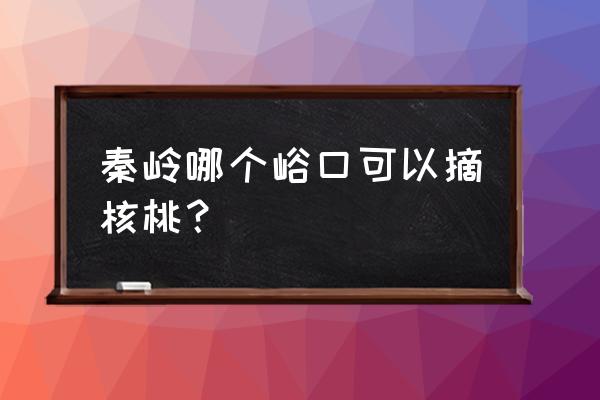 秦岭抱龙峪一日游攻略 秦岭哪个峪口可以摘核桃？