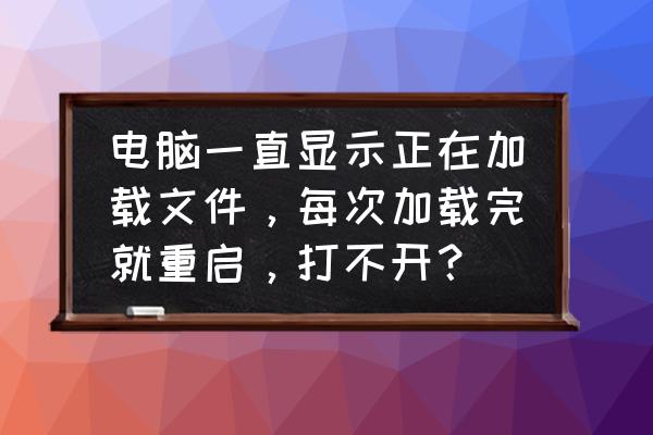 win7总是提示资源管理器反复重启 电脑一直显示正在加载文件，每次加载完就重启，打不开？