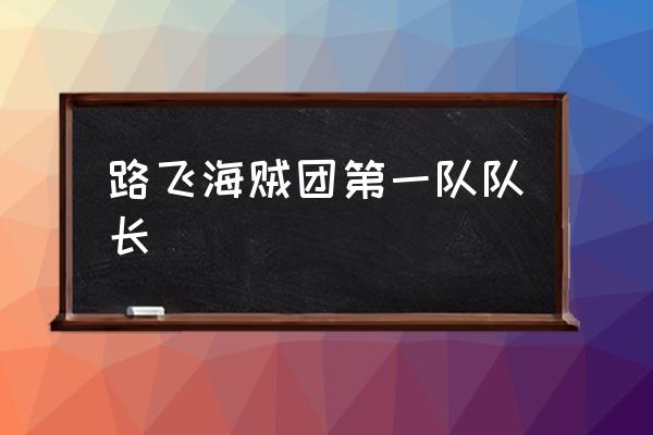 路飞的船员船长控表现在哪 路飞海贼团第一队队长