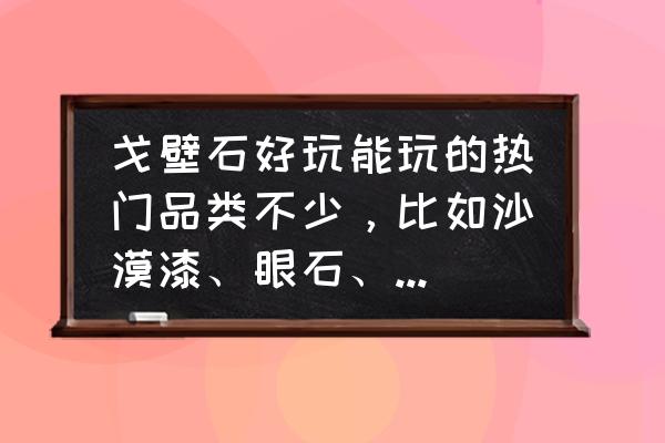 去沙漠旅游需要准备什么东西呢 戈壁石好玩能玩的热门品类不少，比如沙漠漆、眼石、筋脉石、老皮石等，您喜欢哪种？