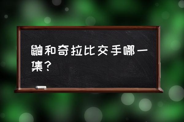 火影忍者雷影阻止奇拉比和鸣人 鼬和奇拉比交手哪一集？