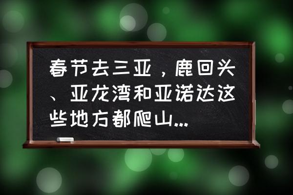 三亚爬山十大排行榜 春节去三亚，鹿回头、亚龙湾和亚诺达这些地方都爬山，不适合老人玩，三亚游哪些适合？