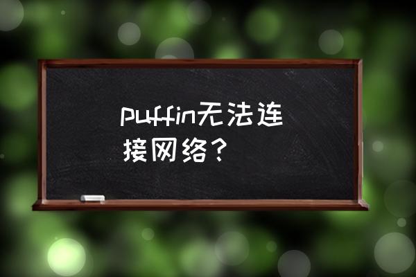 puffin浏览器中文免费完整版 puffin无法连接网络？